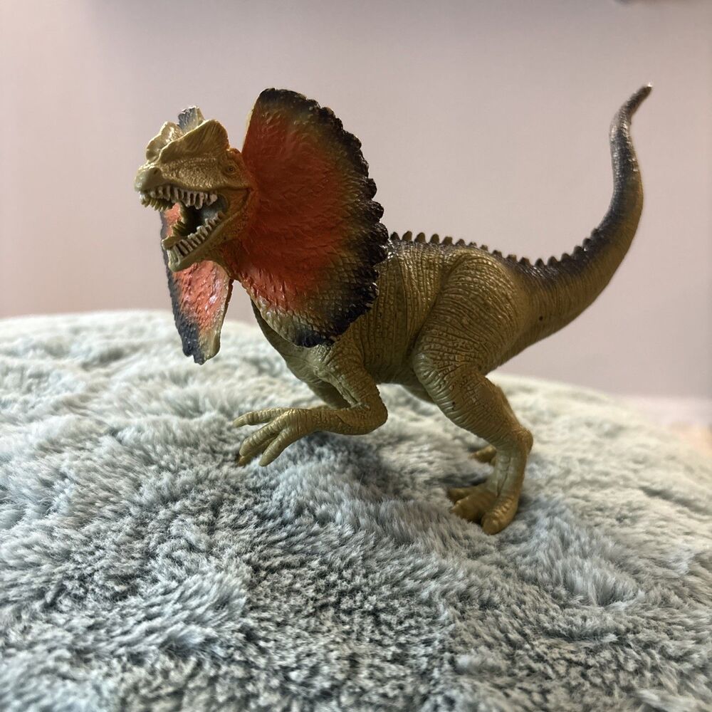 Boley Dilophosaurus Dinosaur Toy Figure TM04 Jul21 Rare 7" PVC Figure